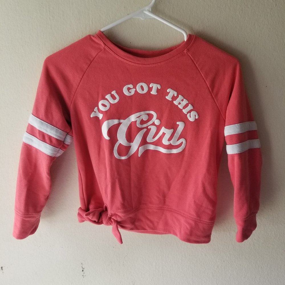 ❤️10 for $30 Girls Pink Sweatshirt with front tie